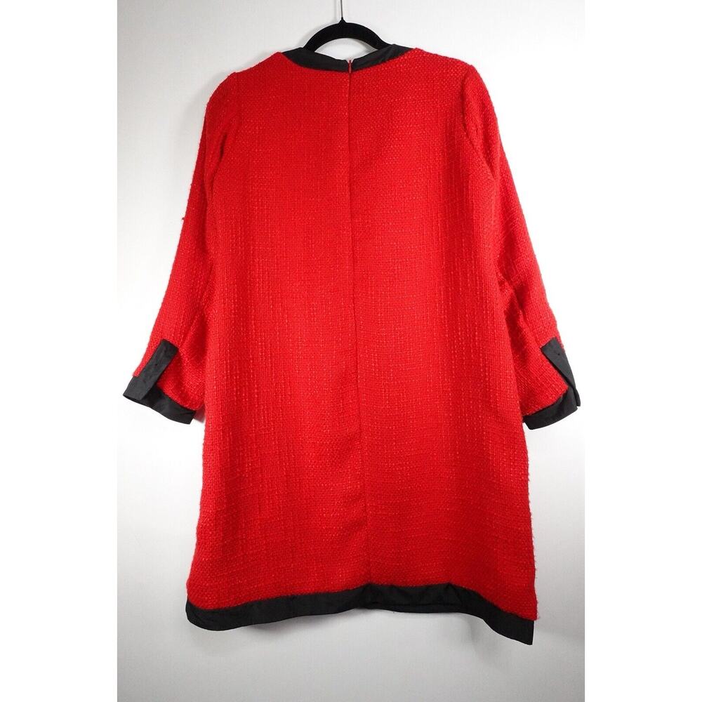 Read* Pomander Place Dress Women’s Small Red Coco Tweed Bow Tuckernuck 0773-14 - Picture 11 of 12